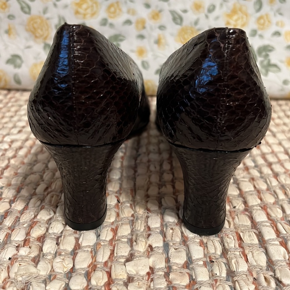 Ros Hommerson Snake Print Leather in Size 12 - Picture 8 of 8